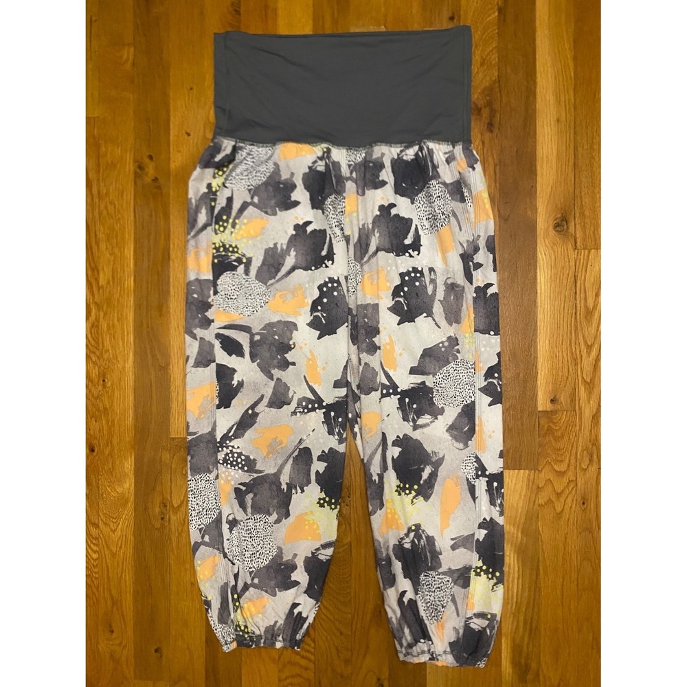 Lululemon Women 10 Abstract Paint Print Jogger Pants‎ Gray Black Athletic